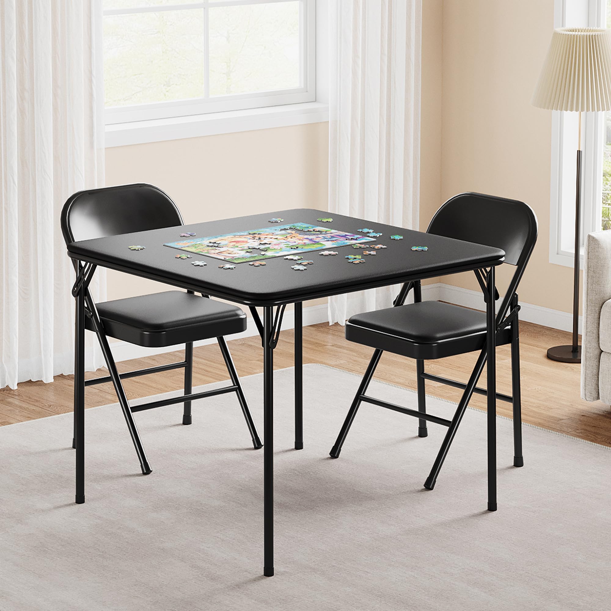 Amazon.com - Folding Portable Card Table and Foldable Chair Set of